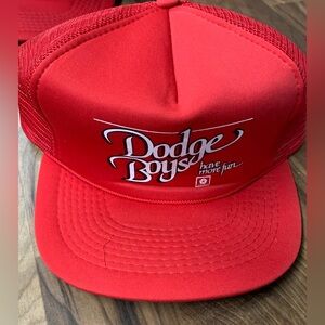 Vintage Dodge Boys Have More Fun Trucker Hat Snapback Mesh Cap Red Rare Rope